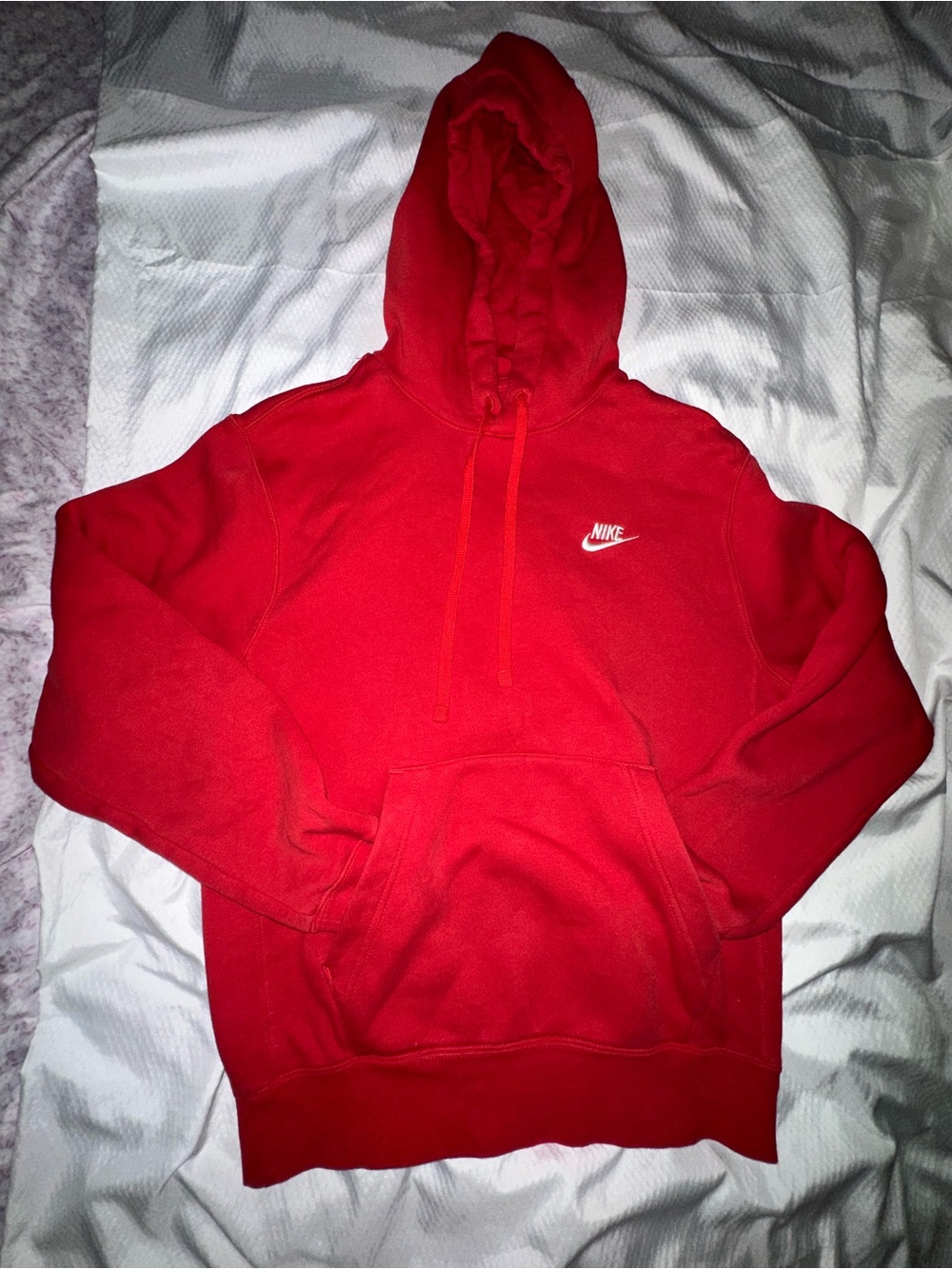 Nike Sportswear Club Fleece Pullover Hoodie Red XS